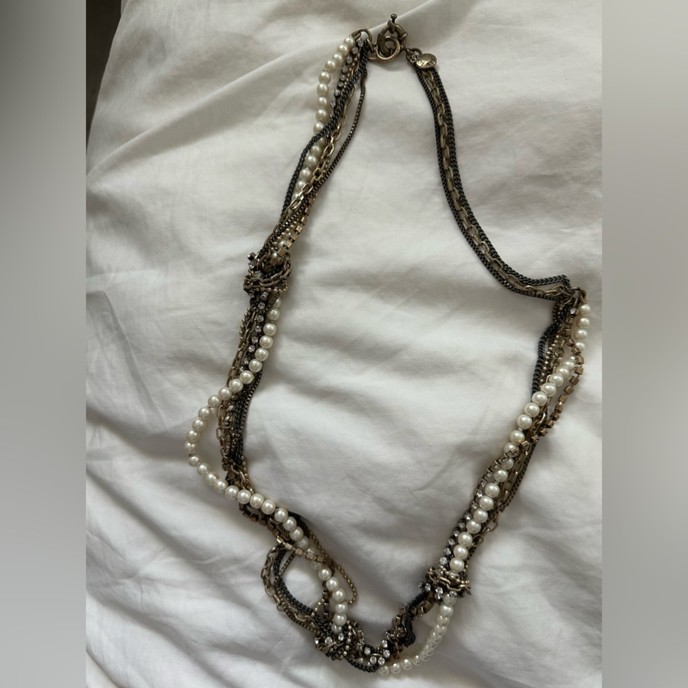 J. Crew Pearl and Chain Neckalace
